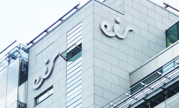 A Built up LED Fascia Sign displayed on the Eir Head Office in Dublin