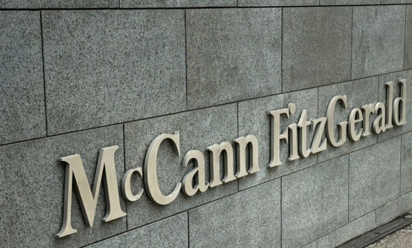 Built Up Letter Sign outside Mccann FitzGerald offices
