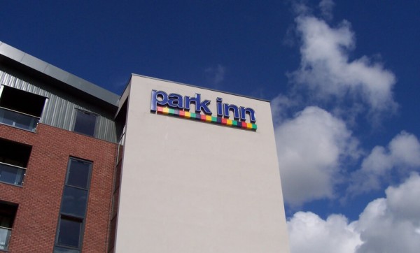 Built Up 3D letter sign showing the park inn logo