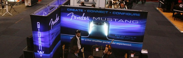 display systems created by Triga for Fender