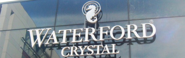 Customised Built Up Sign that is displayed on the Waterford Crystal Office