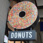 External signage offbeat donuts full circular donut sign