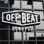 External signage at the front of Offbeat Donuts Shop