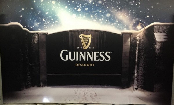 Fabric printing exhibition stand created for guinness that depicts the guinness brewery gate